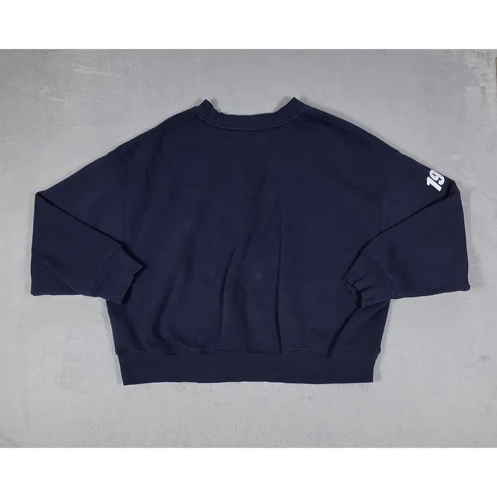 Wild Fable London Graphic Cropped Sweatshirt Women’s XL Blue Pullover - Picture 6 of 8